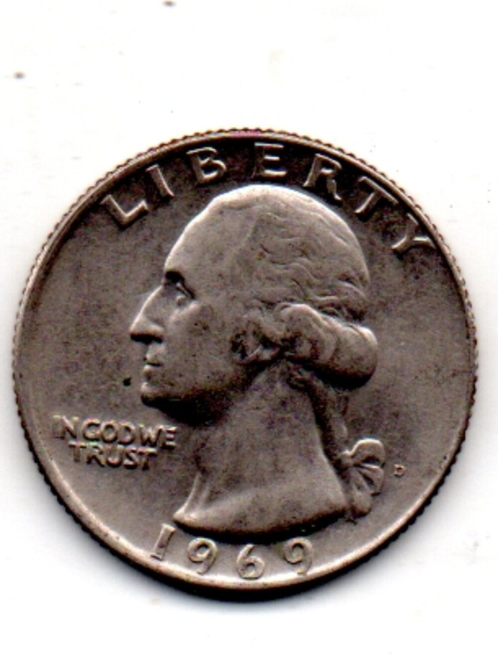 Vintage Coin - 1969 D Washington Clad-Quarter
